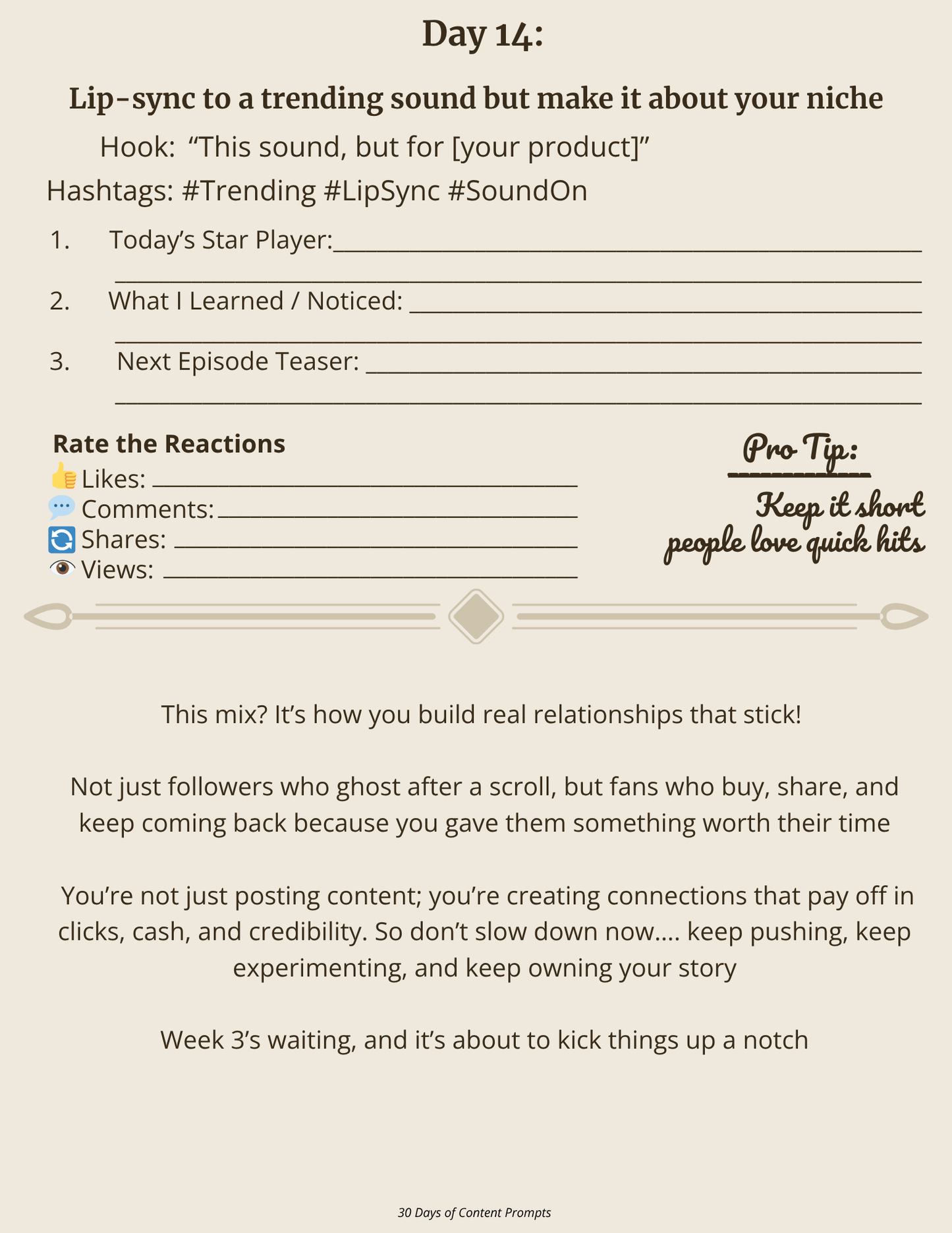 One Full Month of Viral Content (Downloadable Guide)