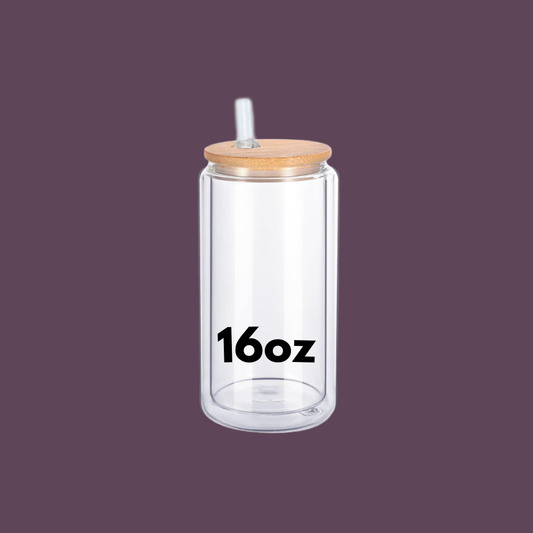 16oz Buildable Glass SnowGlobe Tumbler