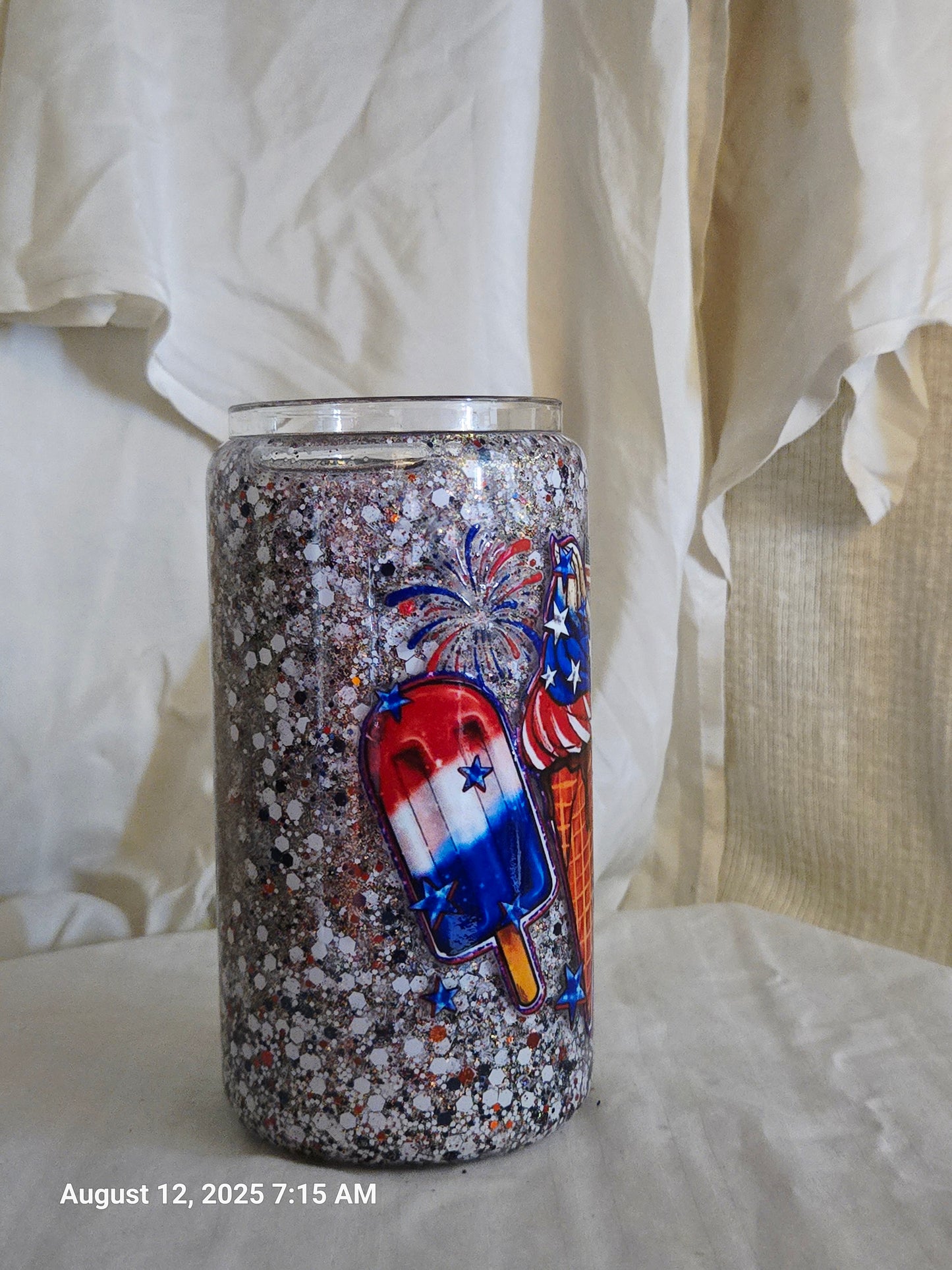 Patriotic Pops 16oz Glass Tumbler - RingToss Ticket Level