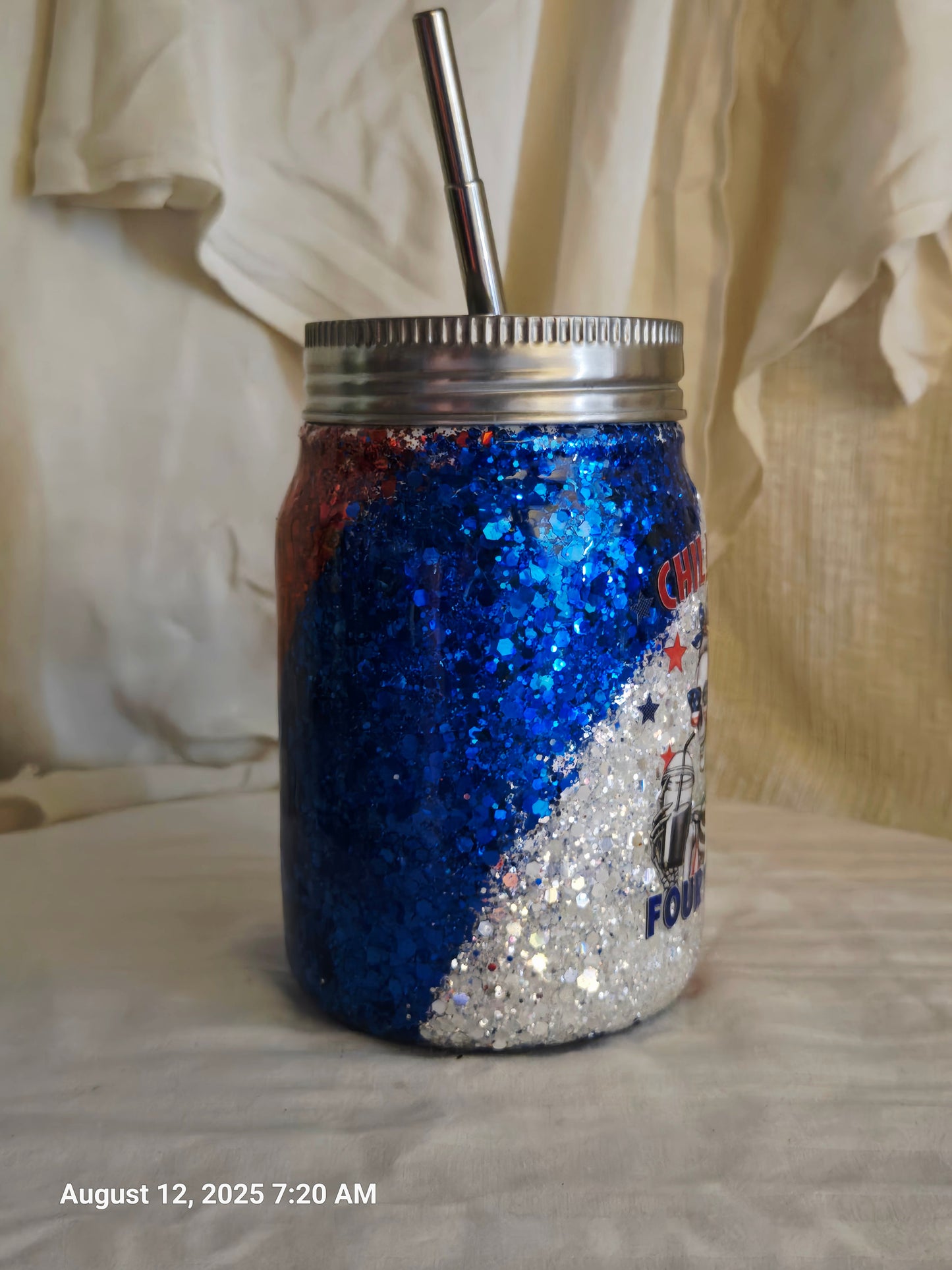 Chill the 4th Out 12oz Mason Tumbler - MidwayShot Ticket Level